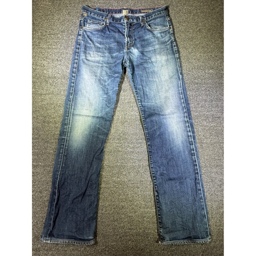 Citizens of Humanity Sid Straight Leg Jeans Mens 33 Medium Wash Blue 604-357 USA
